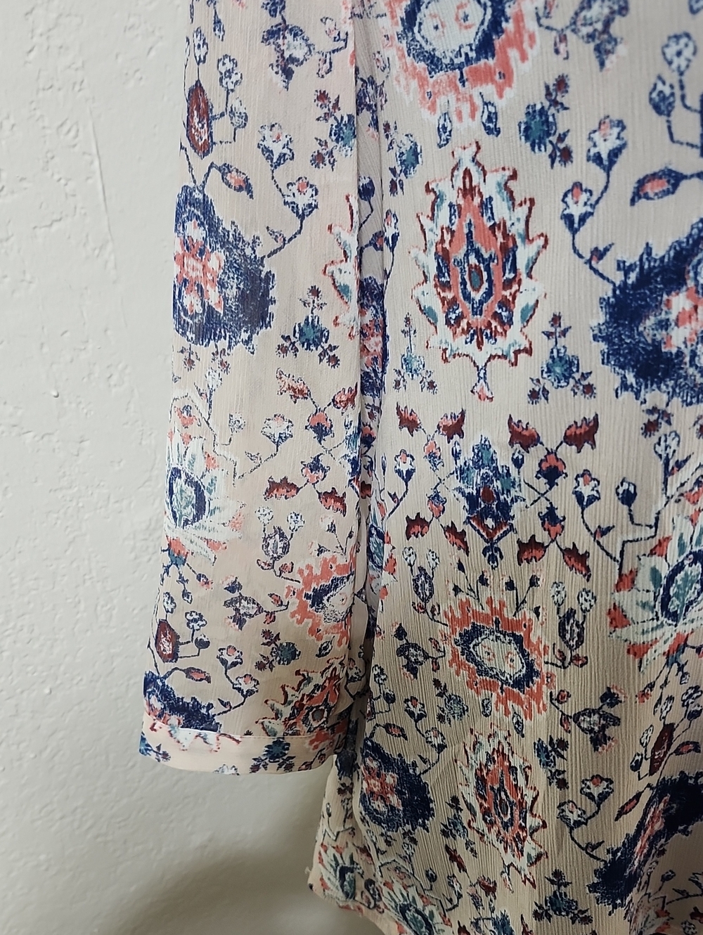 Anthropologie Maeve Viola Floral Crochet Lace Bib Blouse Top Size 6 EUC - Picture 6 of 11